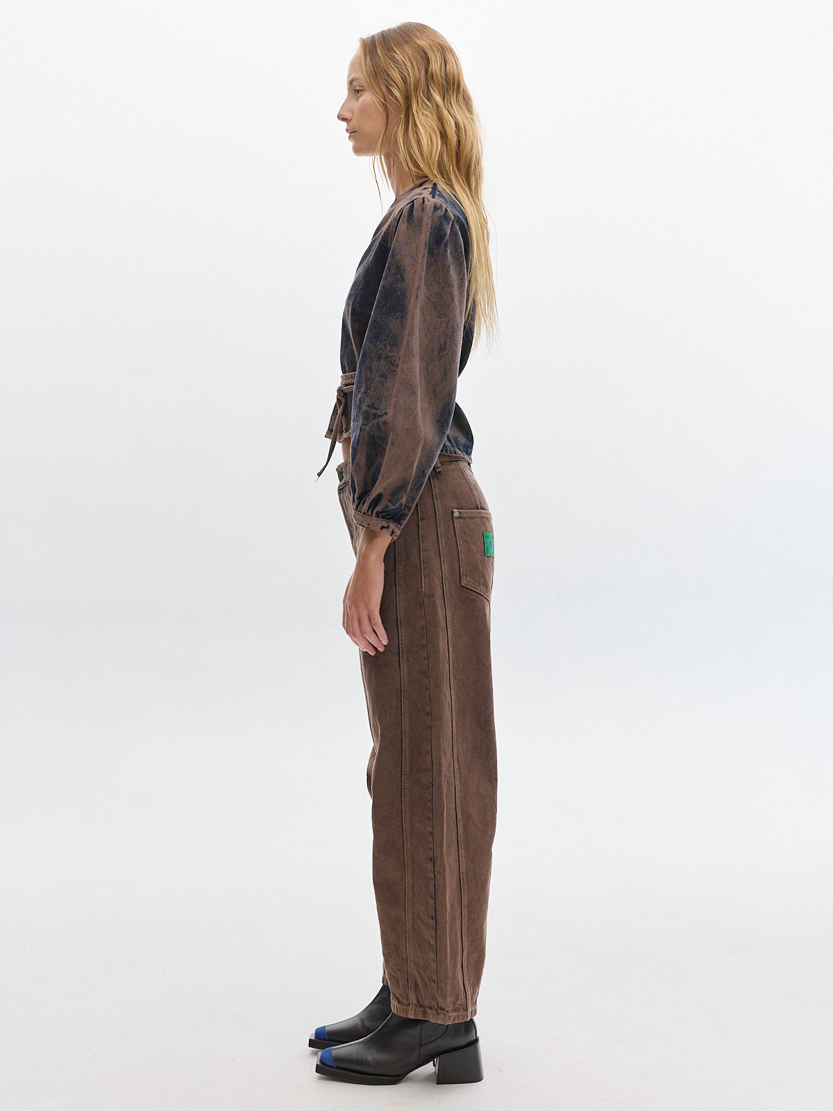 Holden denim washed blouse _ Brown