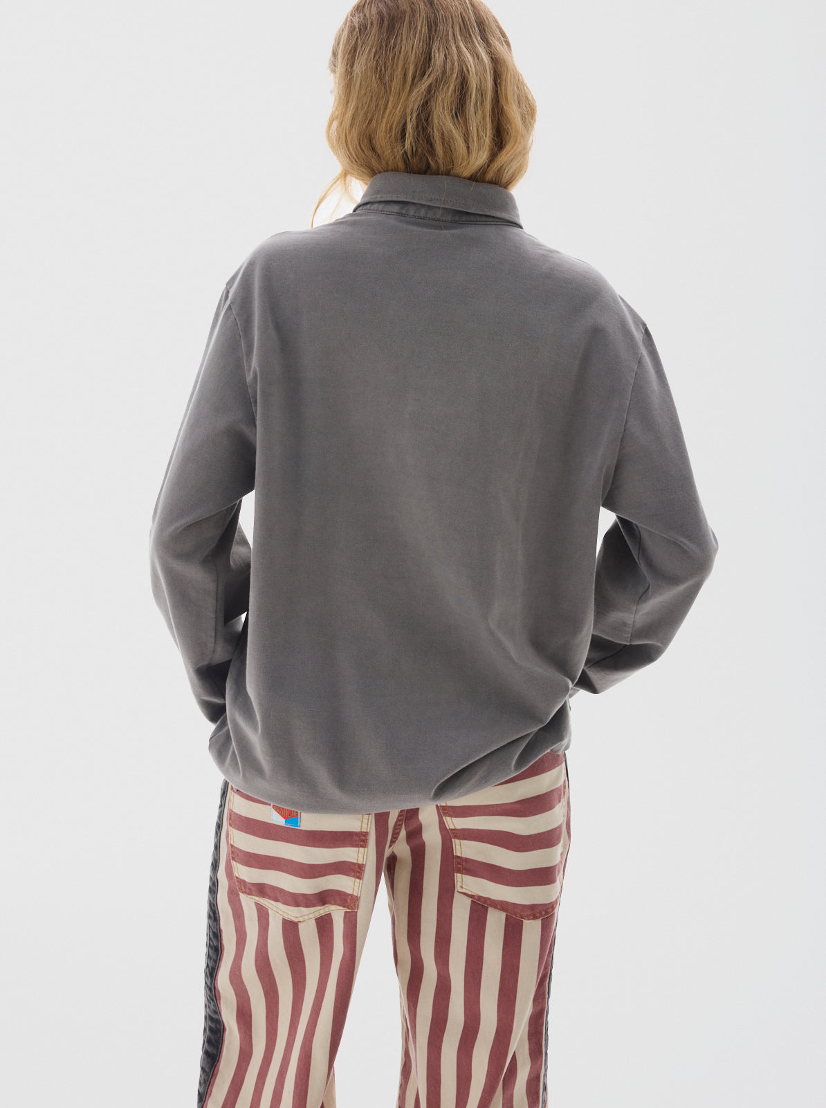 Jim long-sleeve polo shirt_grey