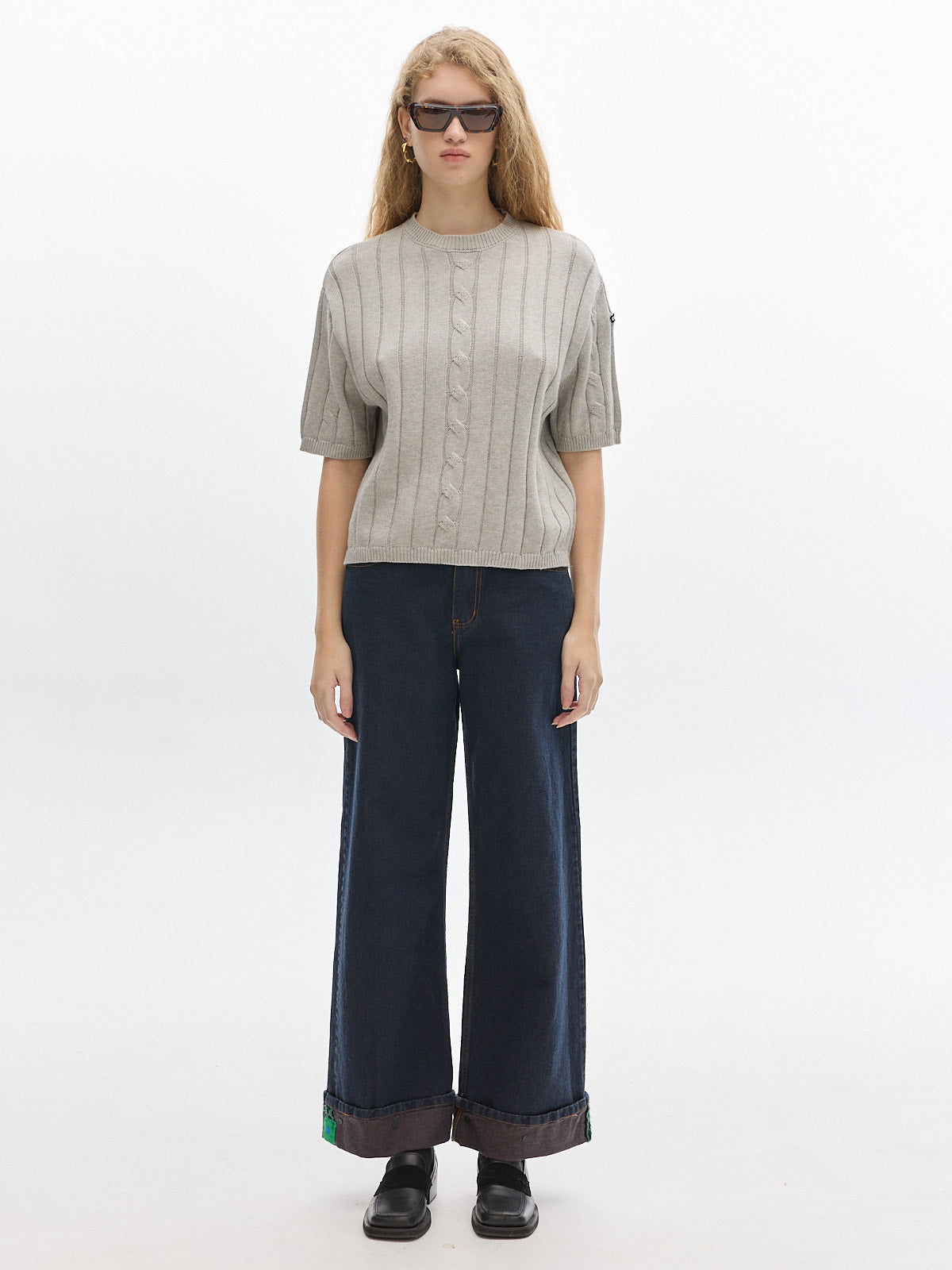 Jody Knit t-shirt_ Grey