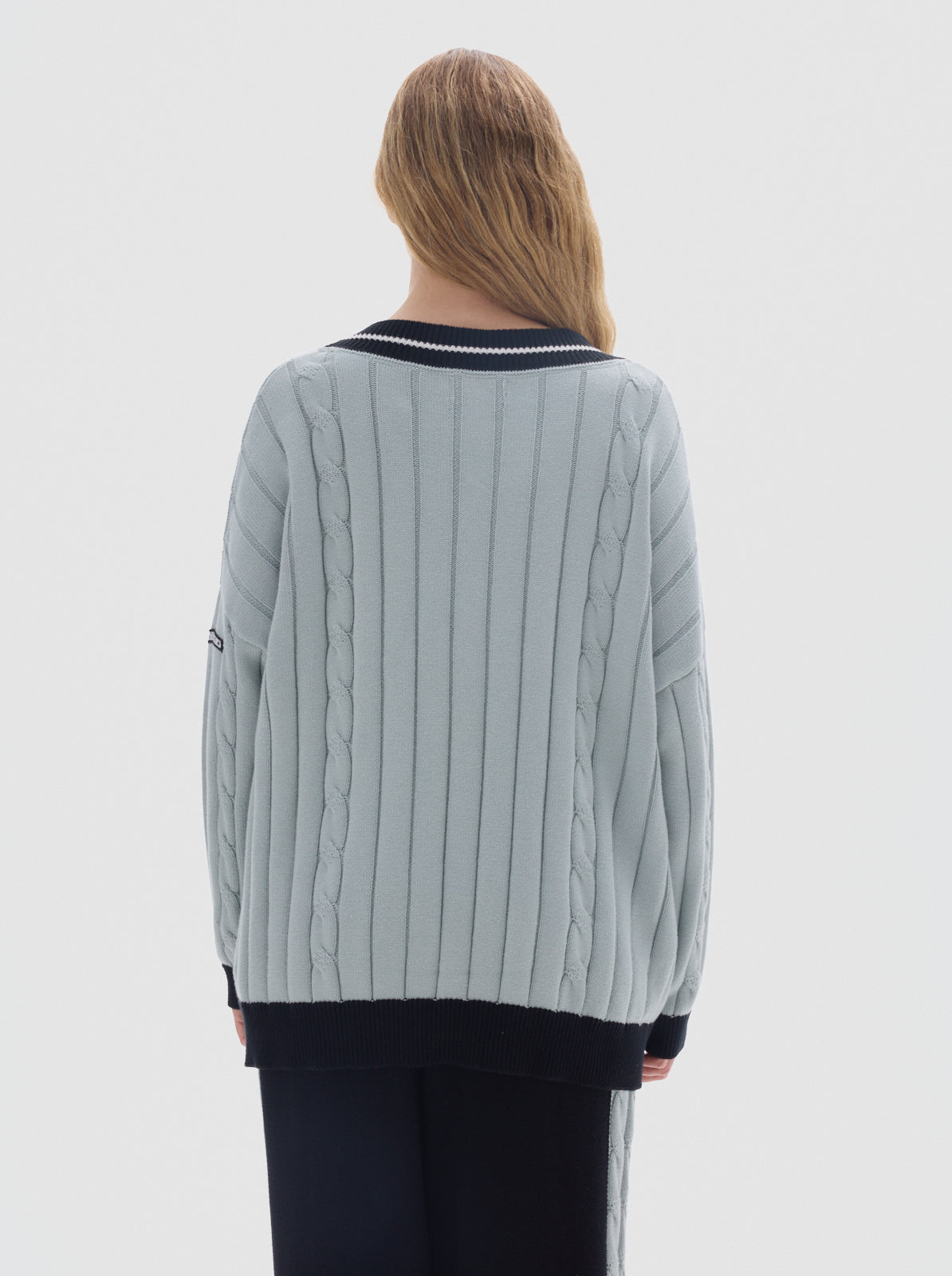 Atlas cotton knit sweater_Light blue