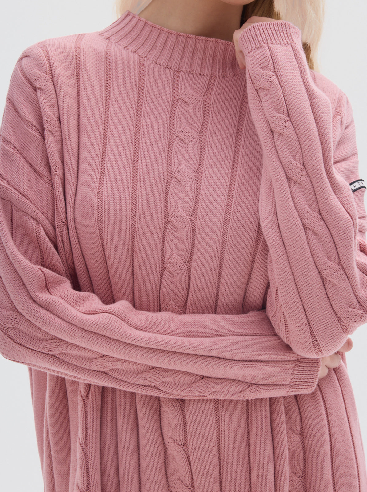 Serge cotton knit sweater_Pale pink