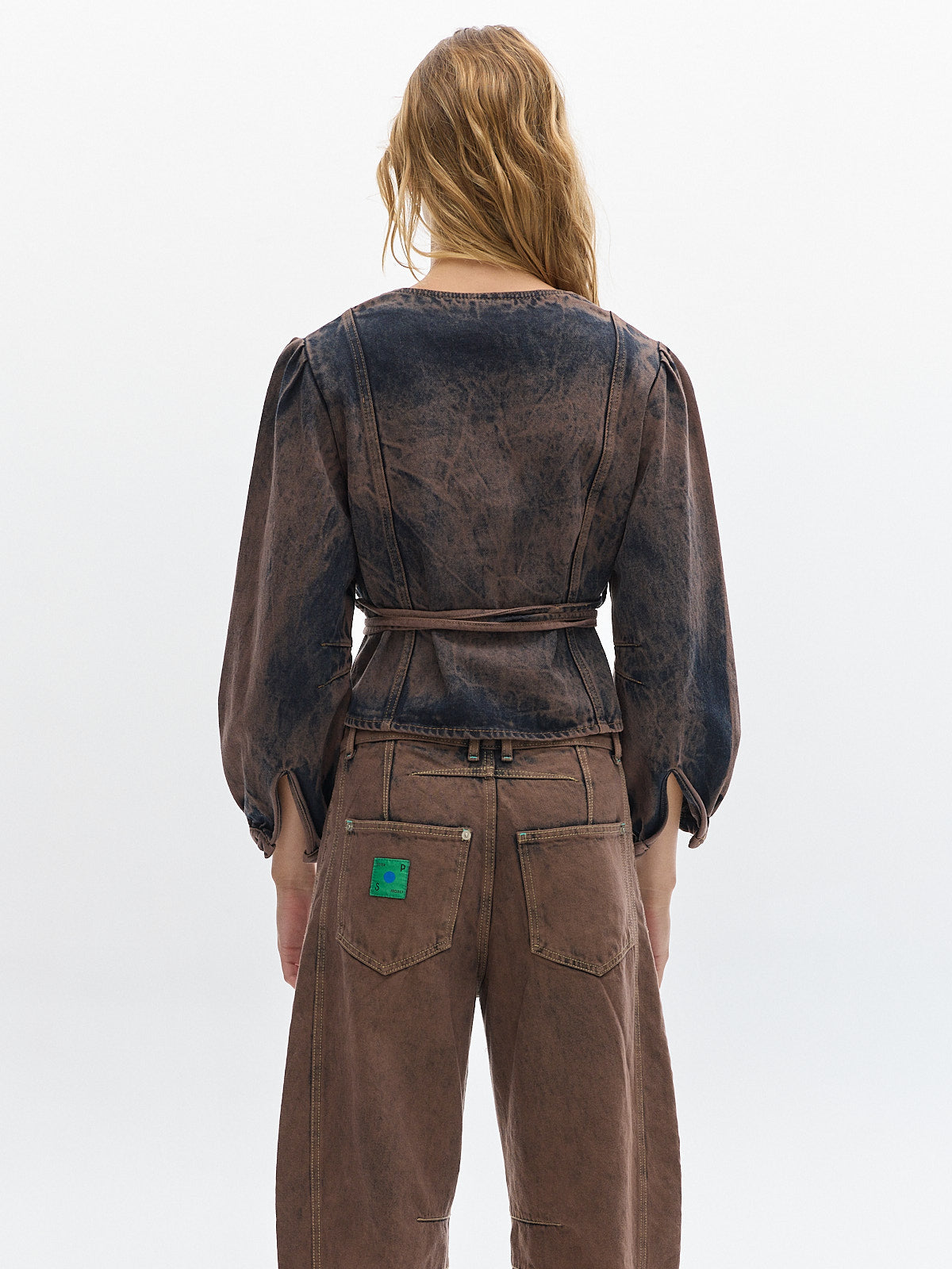 Holden denim washed blouse _ Brown