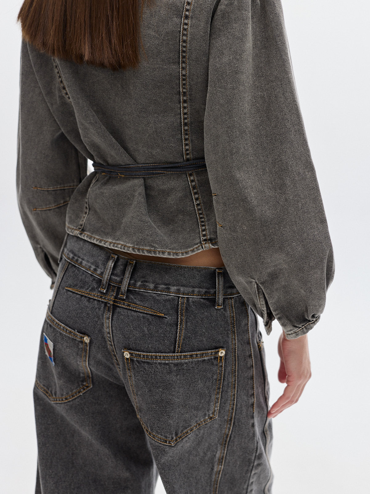 Holden denim washed blouse _ Stone