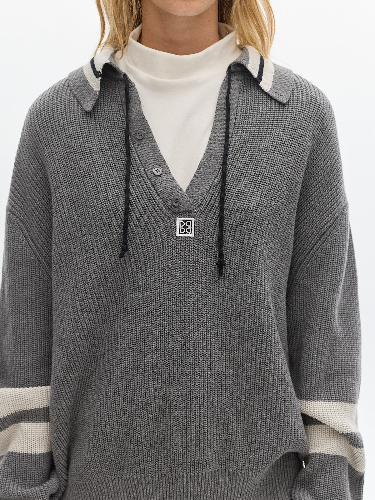 Club Knit sweater_ Grey
