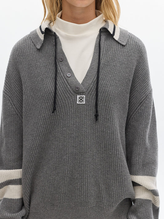 Club Knit sweater_ Grey