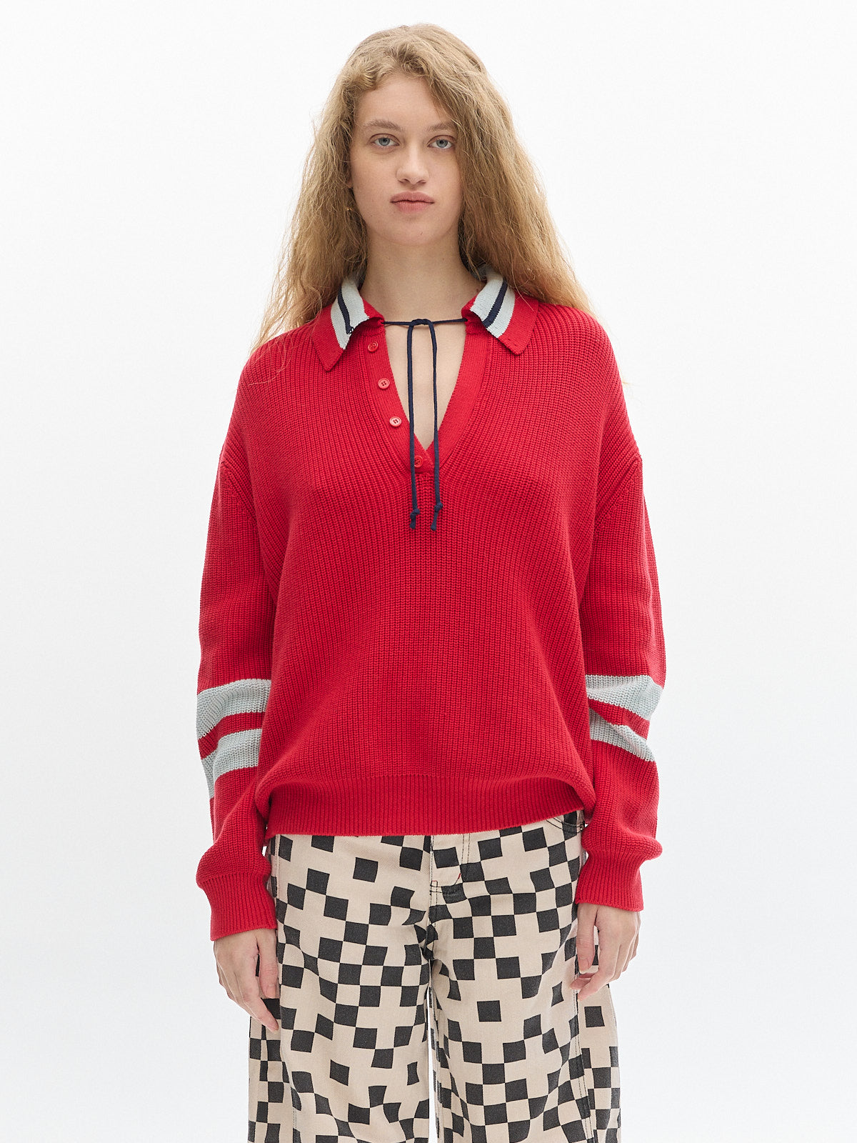 Club Knit sweater_ Red