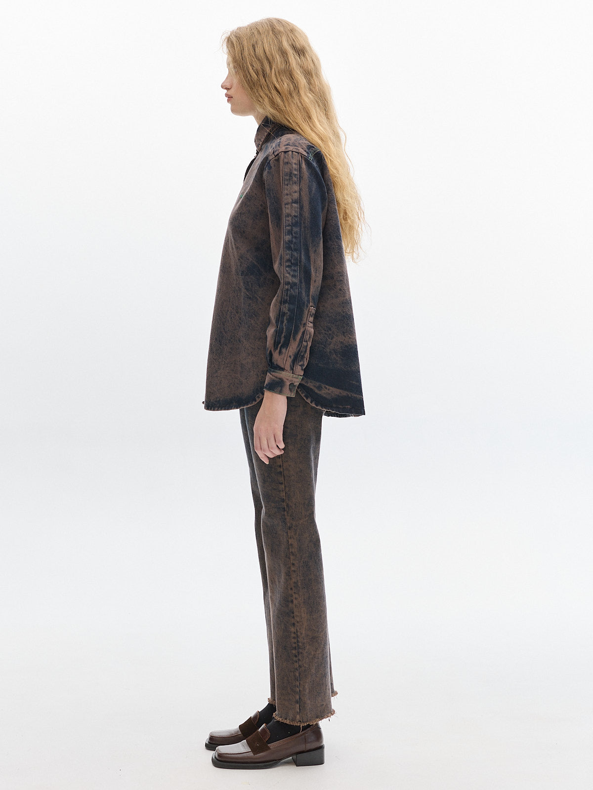 Noble shirt  denim washed _ Brown