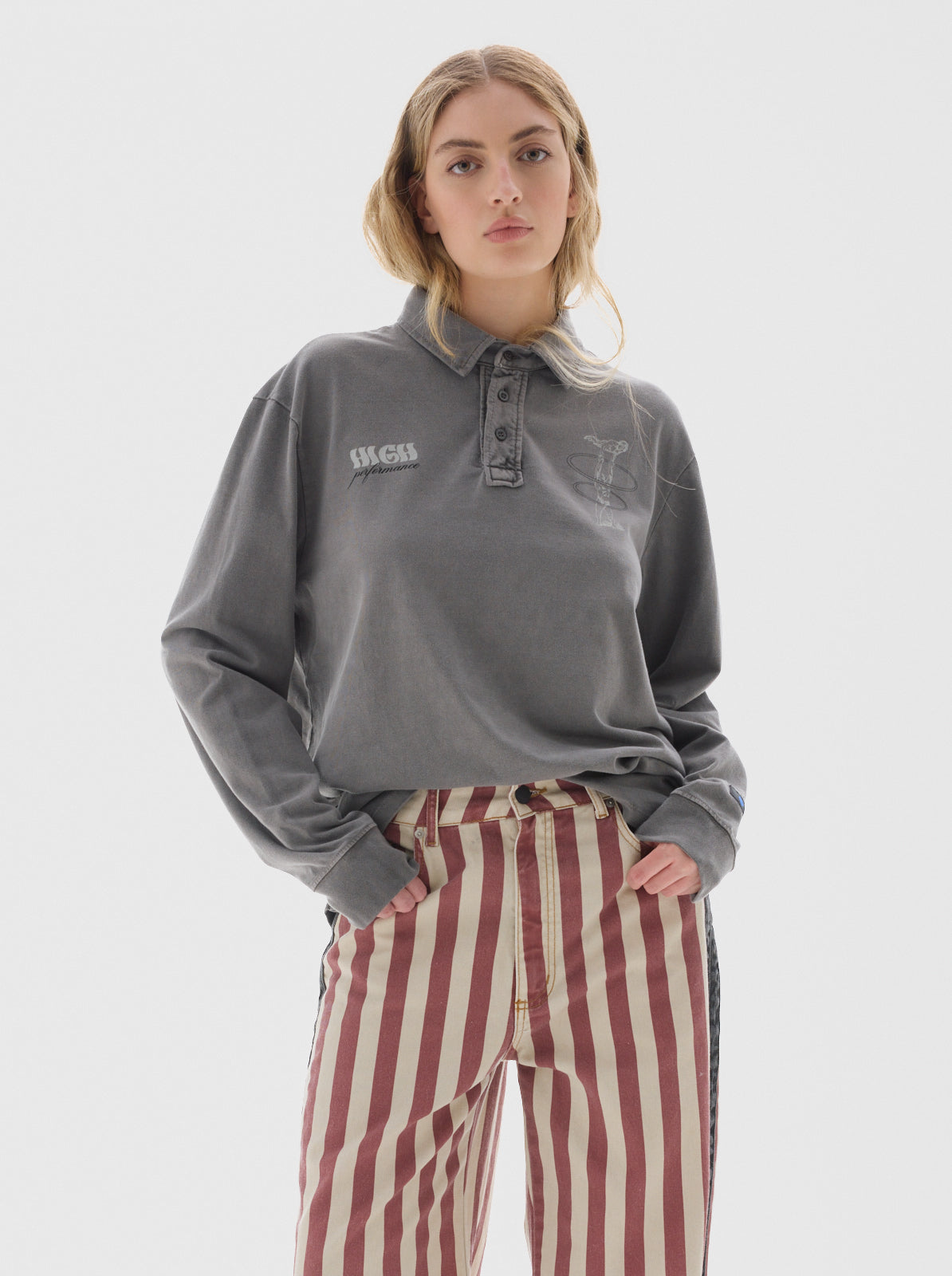Jim long-sleeve polo shirt_grey