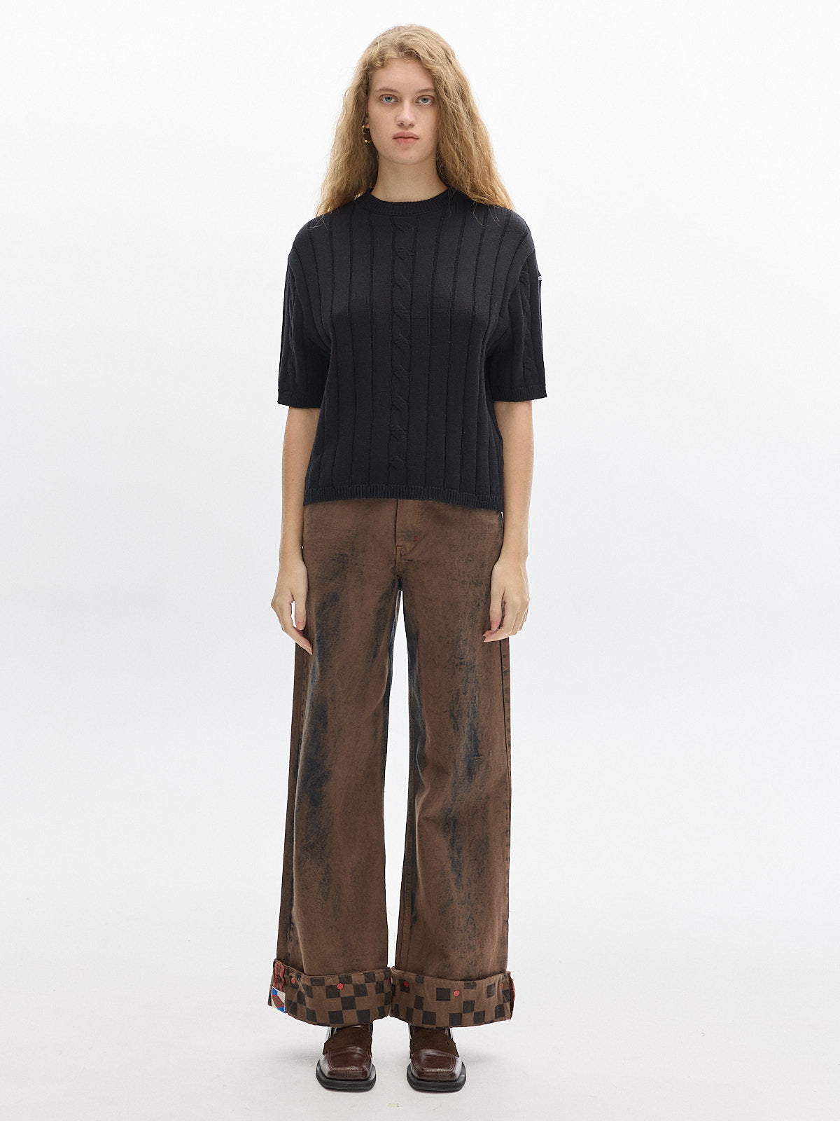 Jody Knit t-shirt_ Black