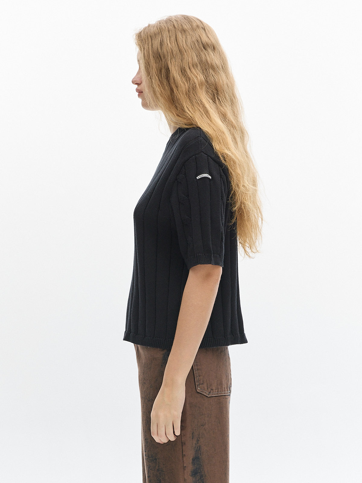 Jody Knit t-shirt_ Black