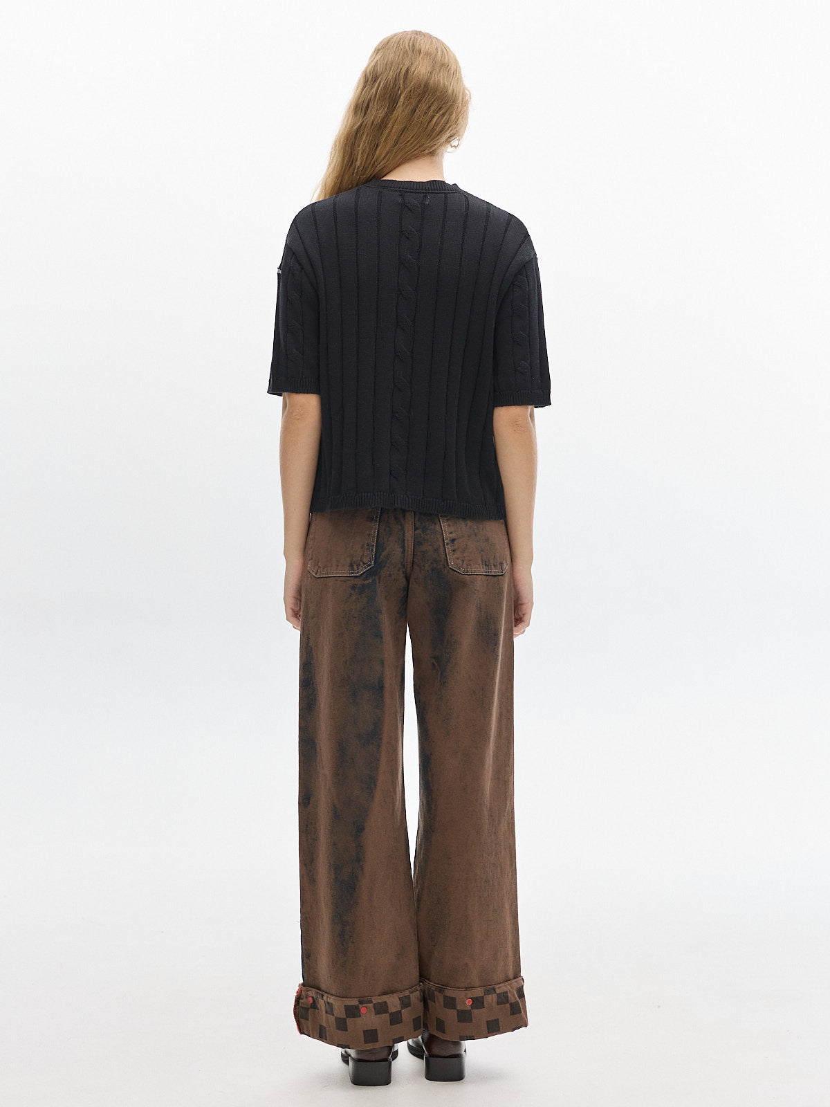 Jody Knit t-shirt_ Black