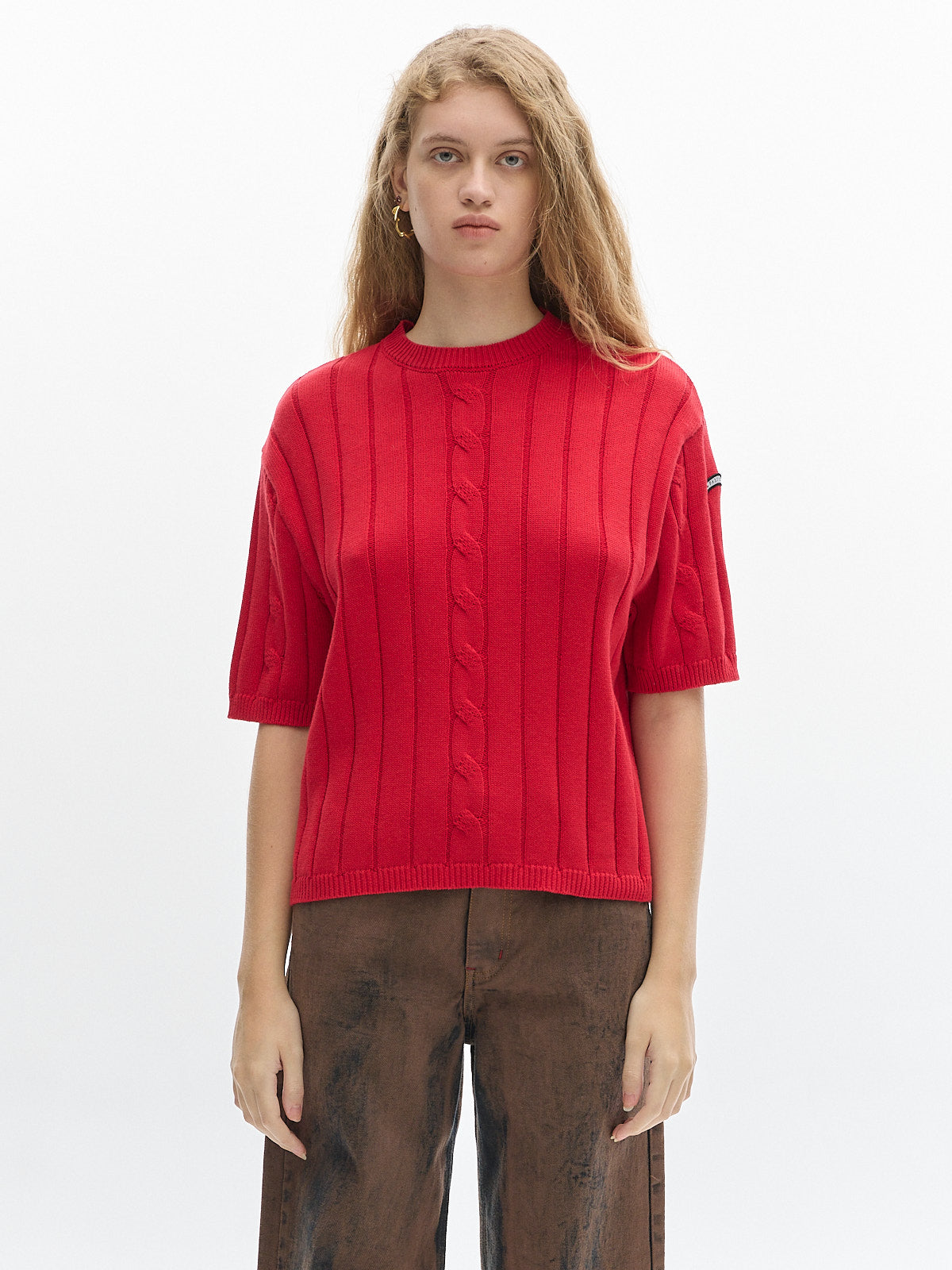 Jody Knit t-shirt_ Red