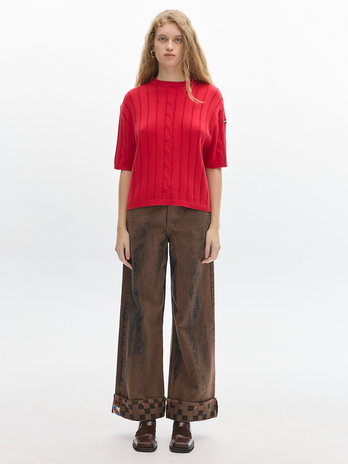 Jody Knit t-shirt_ Red