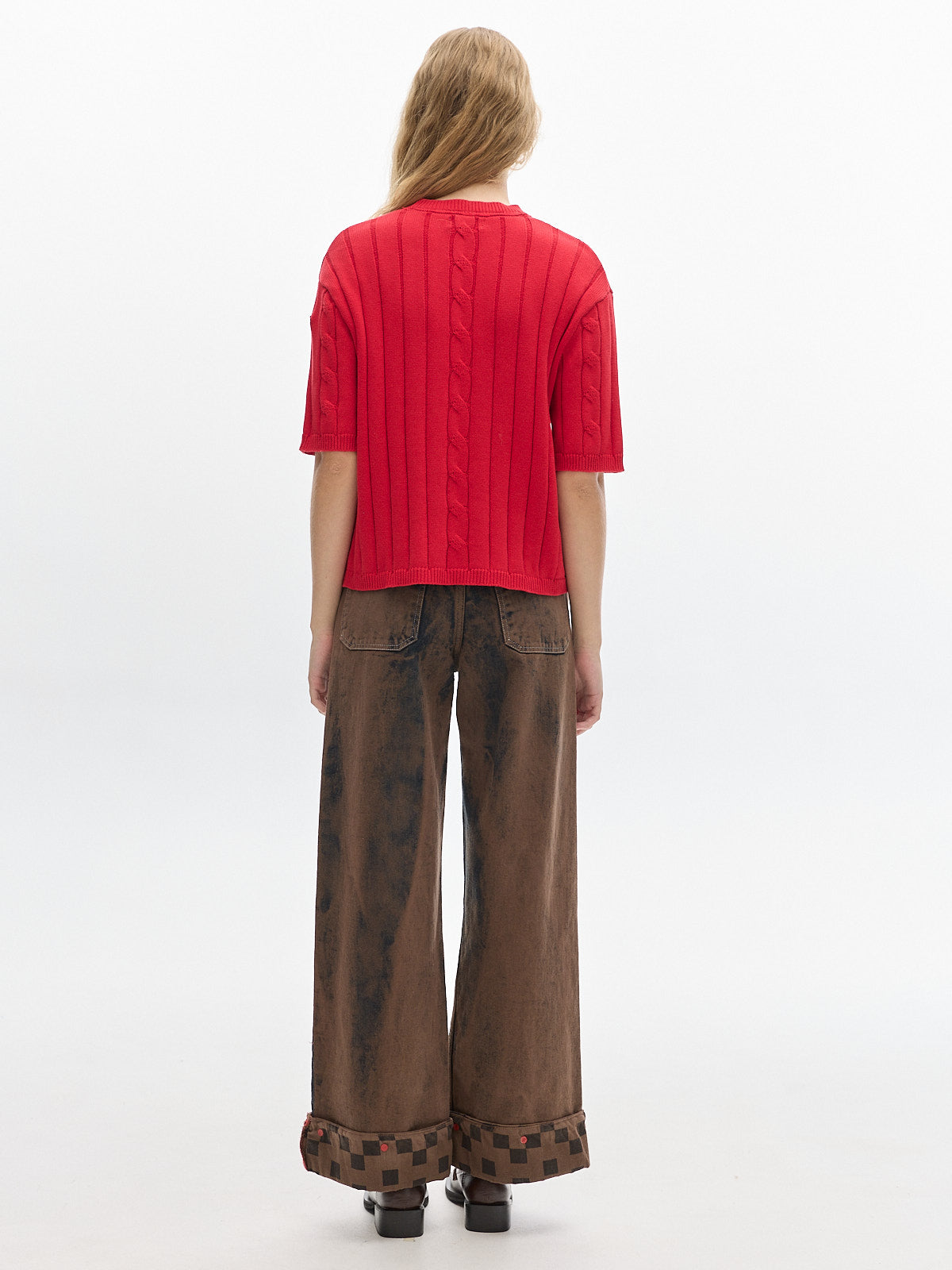 Jody Knit t-shirt_ Red