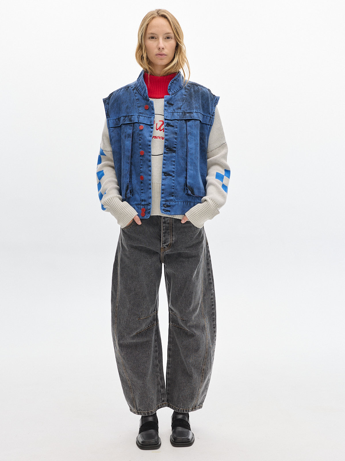 Explorer washed vest _ Blue