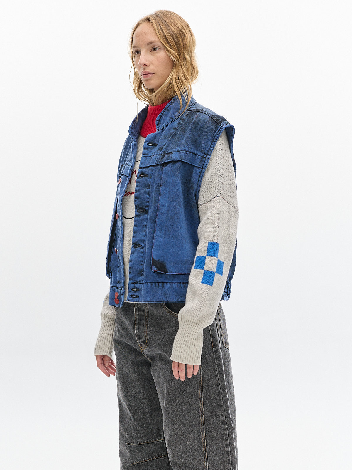 Explorer washed vest _ Blue