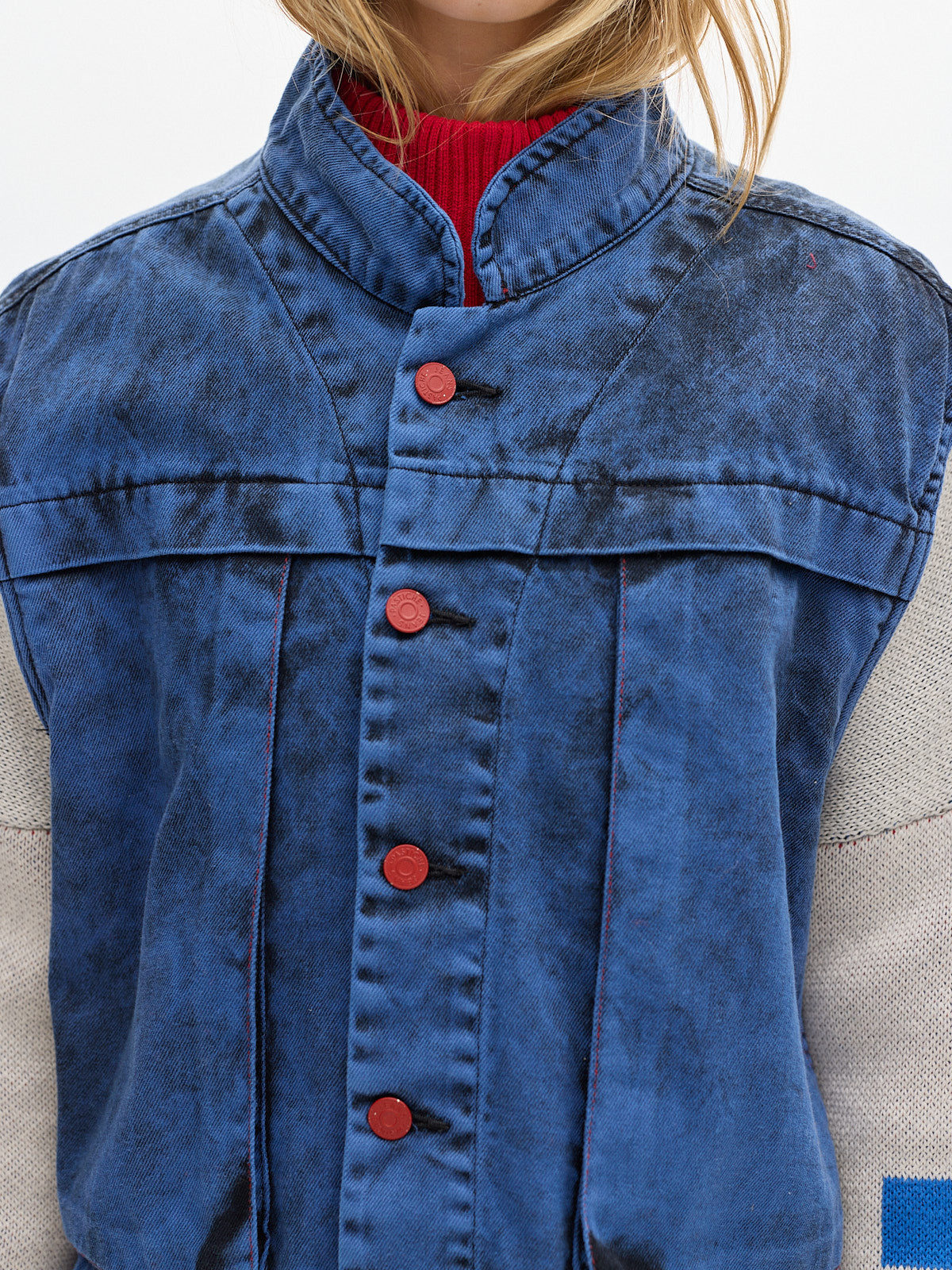 Explorer washed vest _ Blue