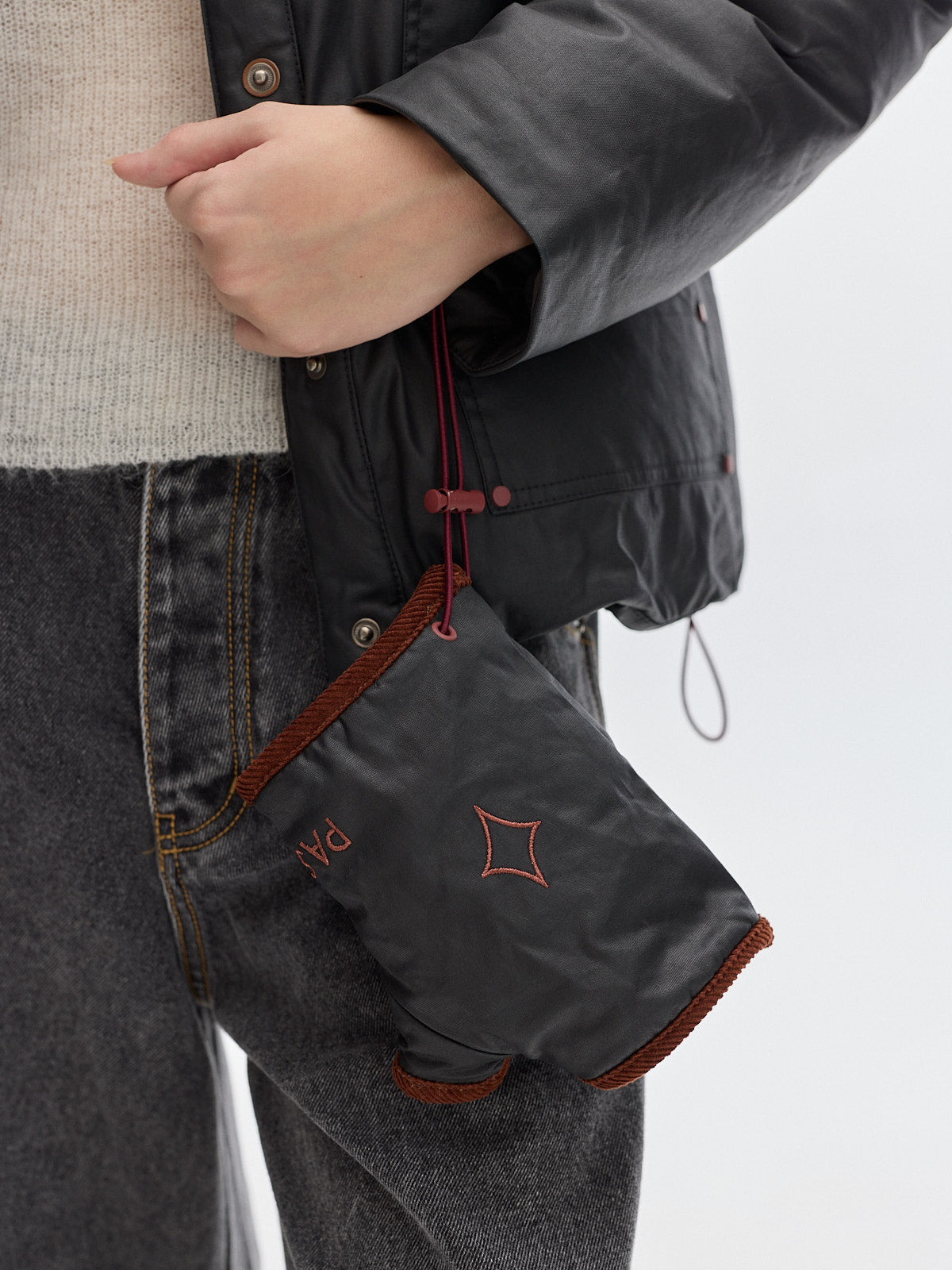 Land cotton waxed jacket _ Black