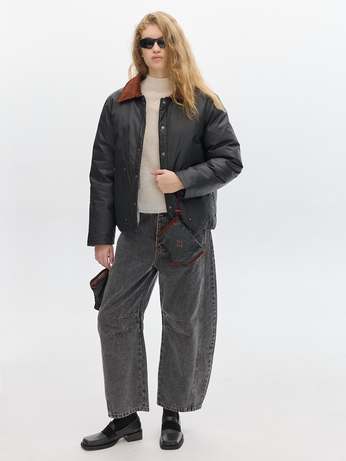 Land cotton waxed jacket _ Black