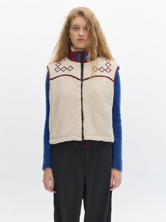Montana fleece Vest _ Cream