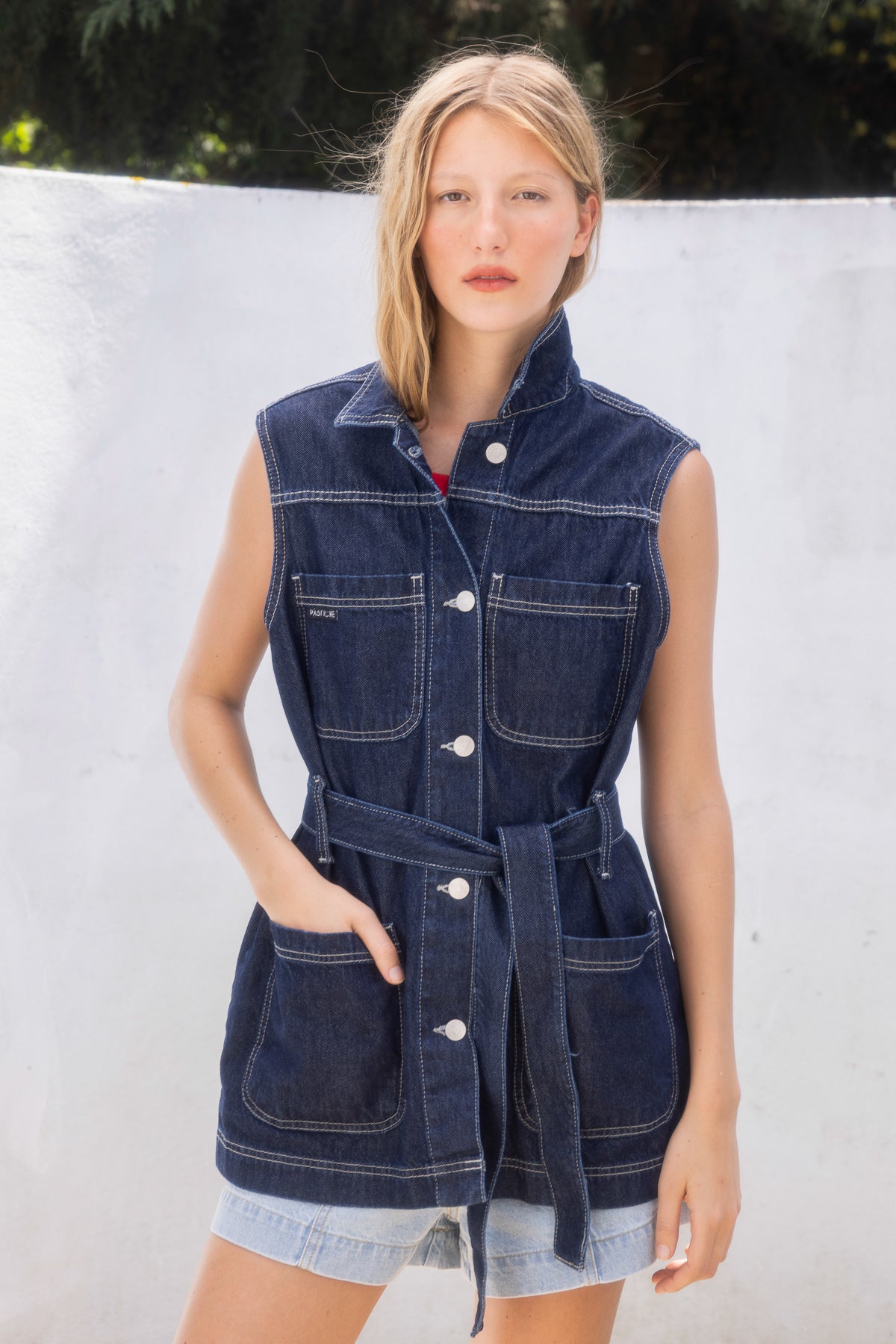 Tex Denim Vest_Deep Blue