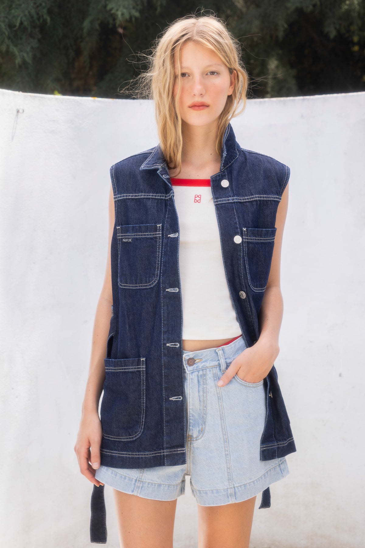 Tex Denim Vest_Deep Blue