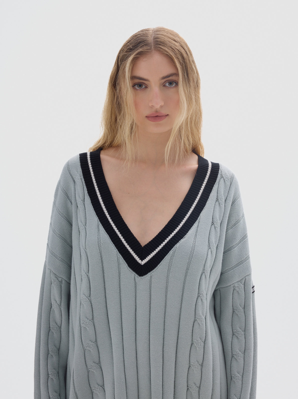 Atlas cotton knit sweater_Light blue