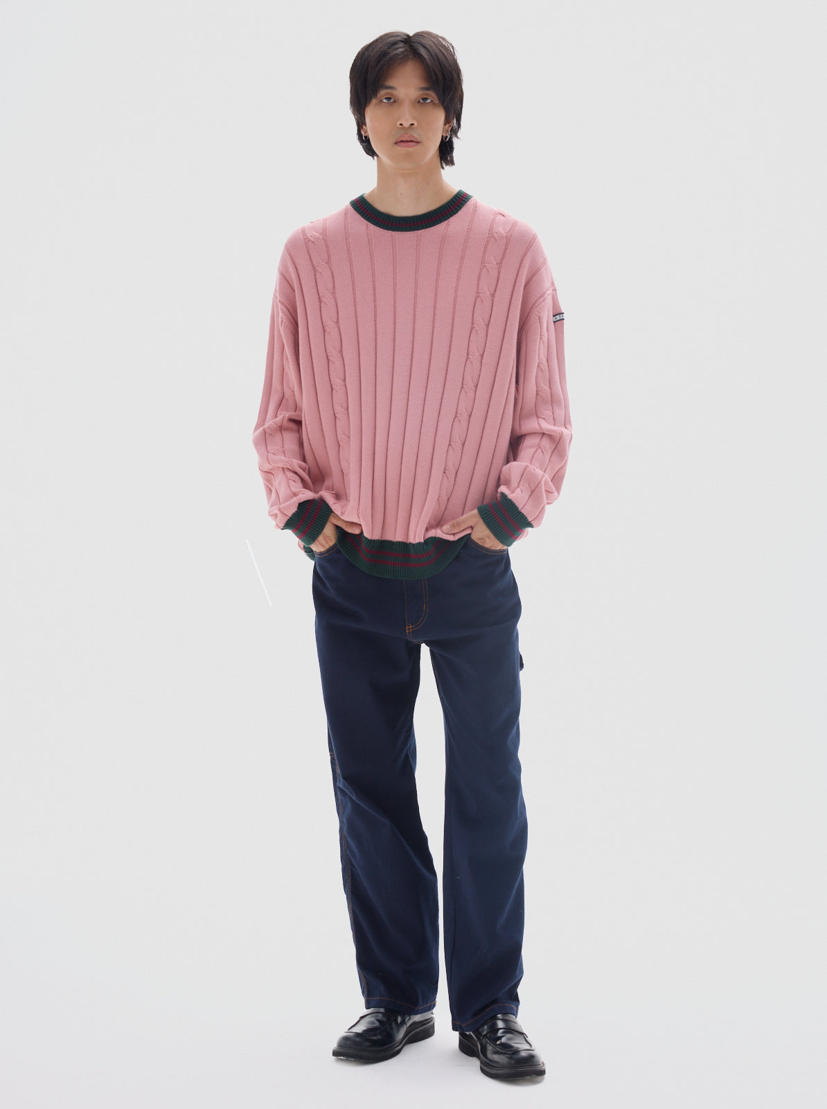Royce cotton knit sweater_Pale pink