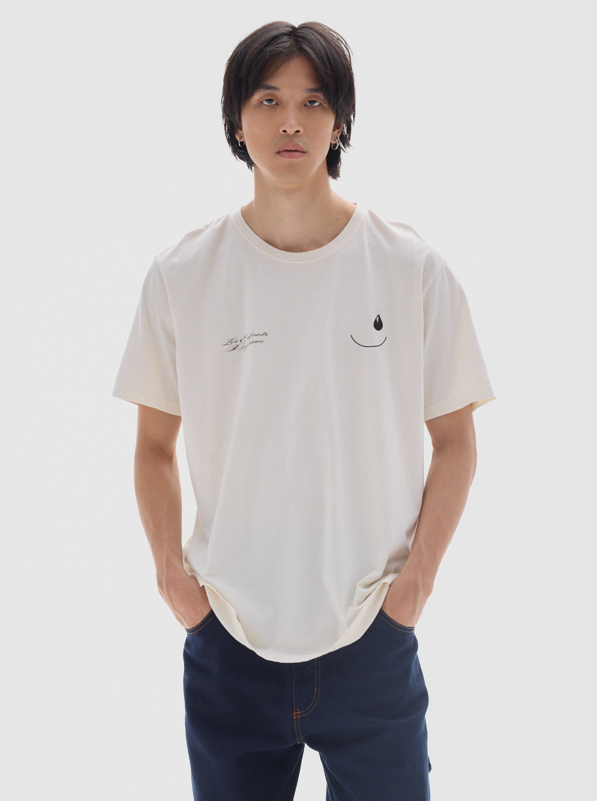 Smile graphic men’s t-shirt_offwhite