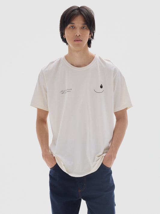 Smile graphic men’s t-shirt_offwhite