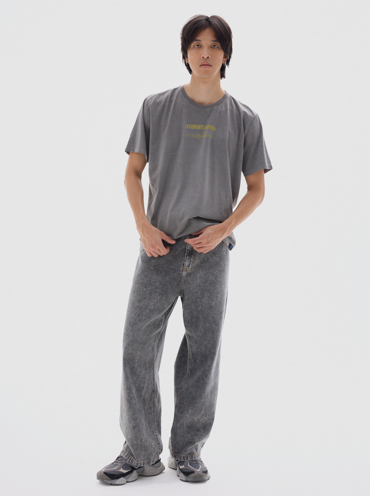 Les enfants graphic men’s t-shirt_grey
