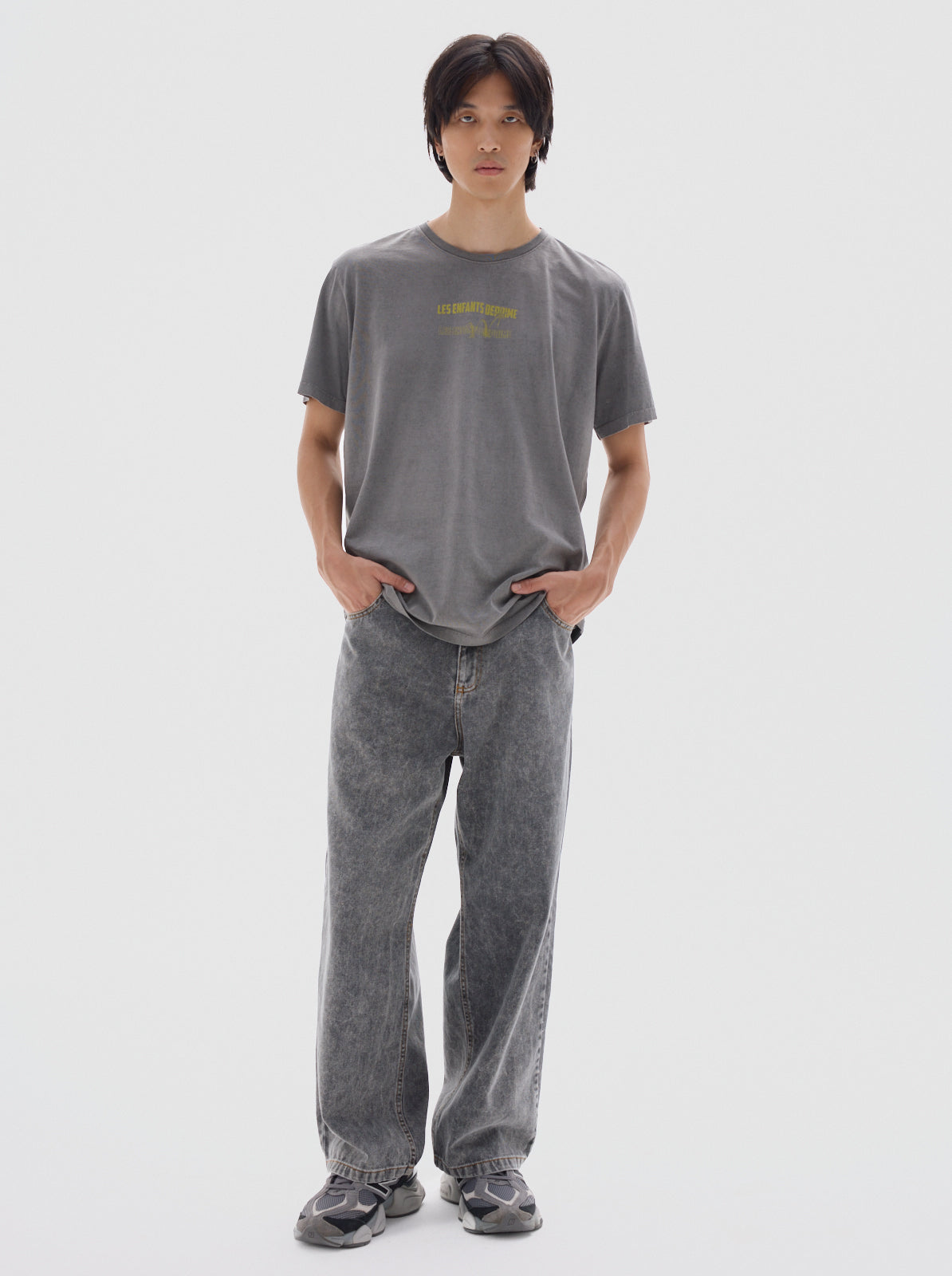 Les enfants graphic men’s t-shirt_grey