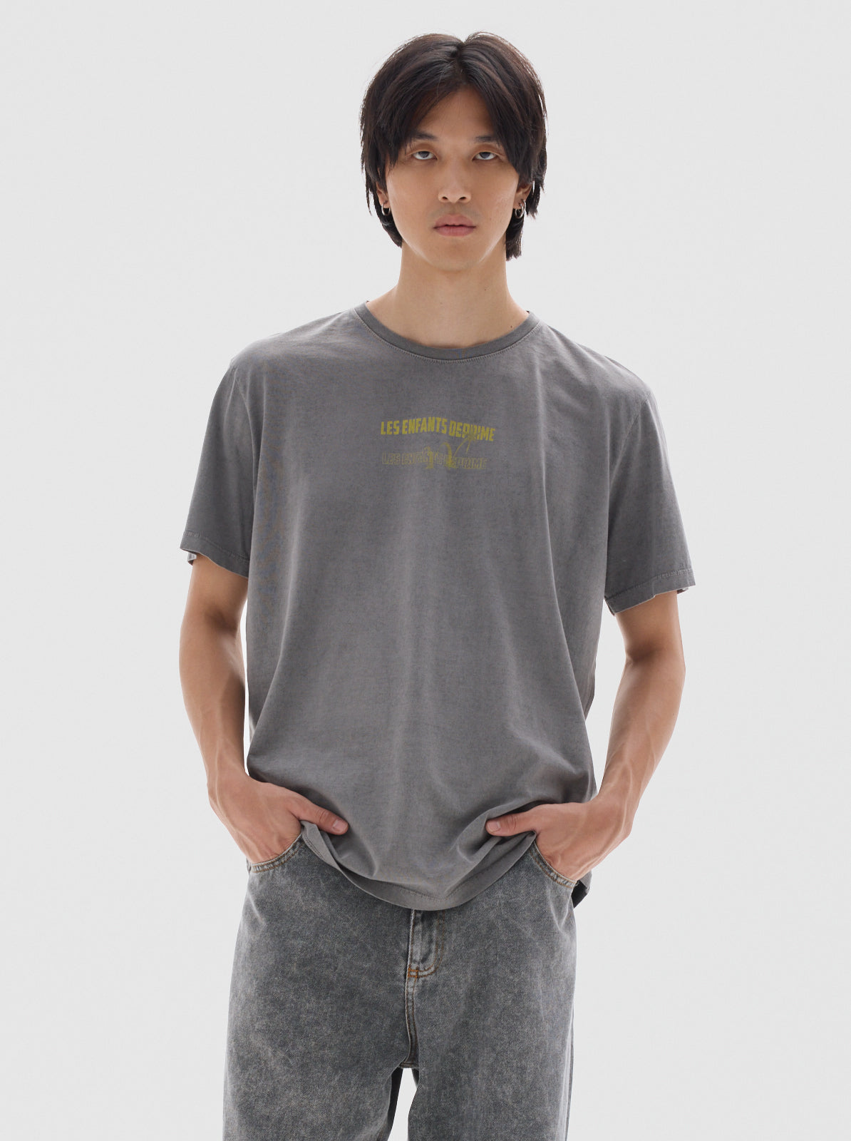 Les enfants graphic men’s t-shirt_grey