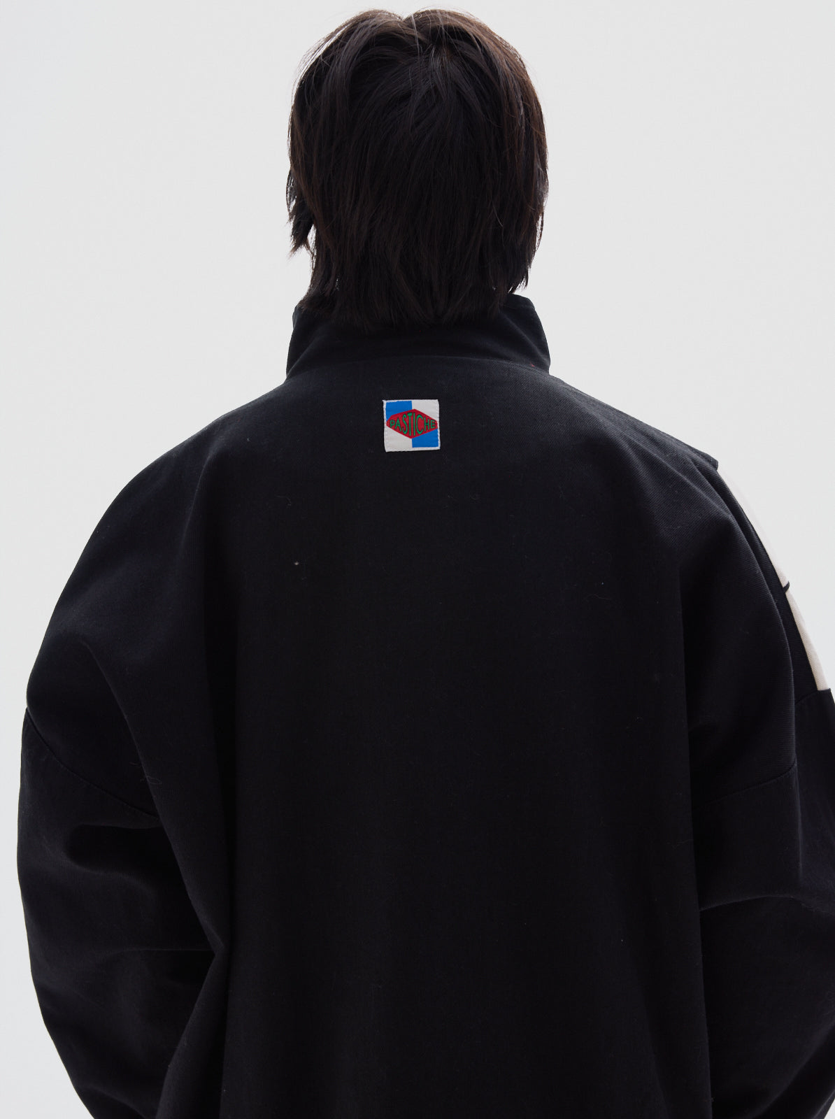Olimpico solid denim jacket_black