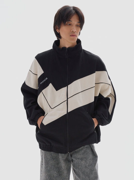 Olimpico solid denim jacket_black