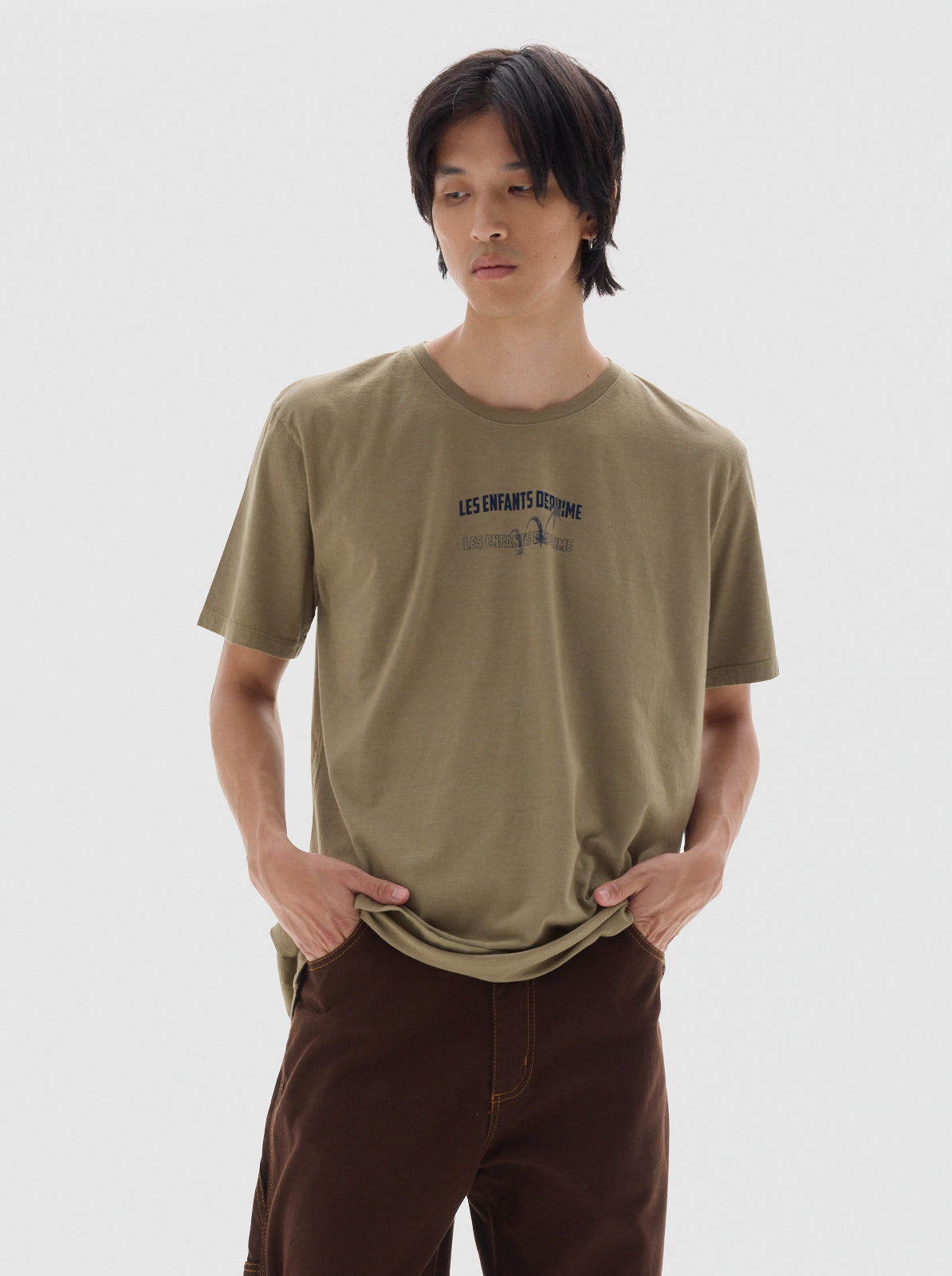 Les enfants graphic men’s t-shirt_green