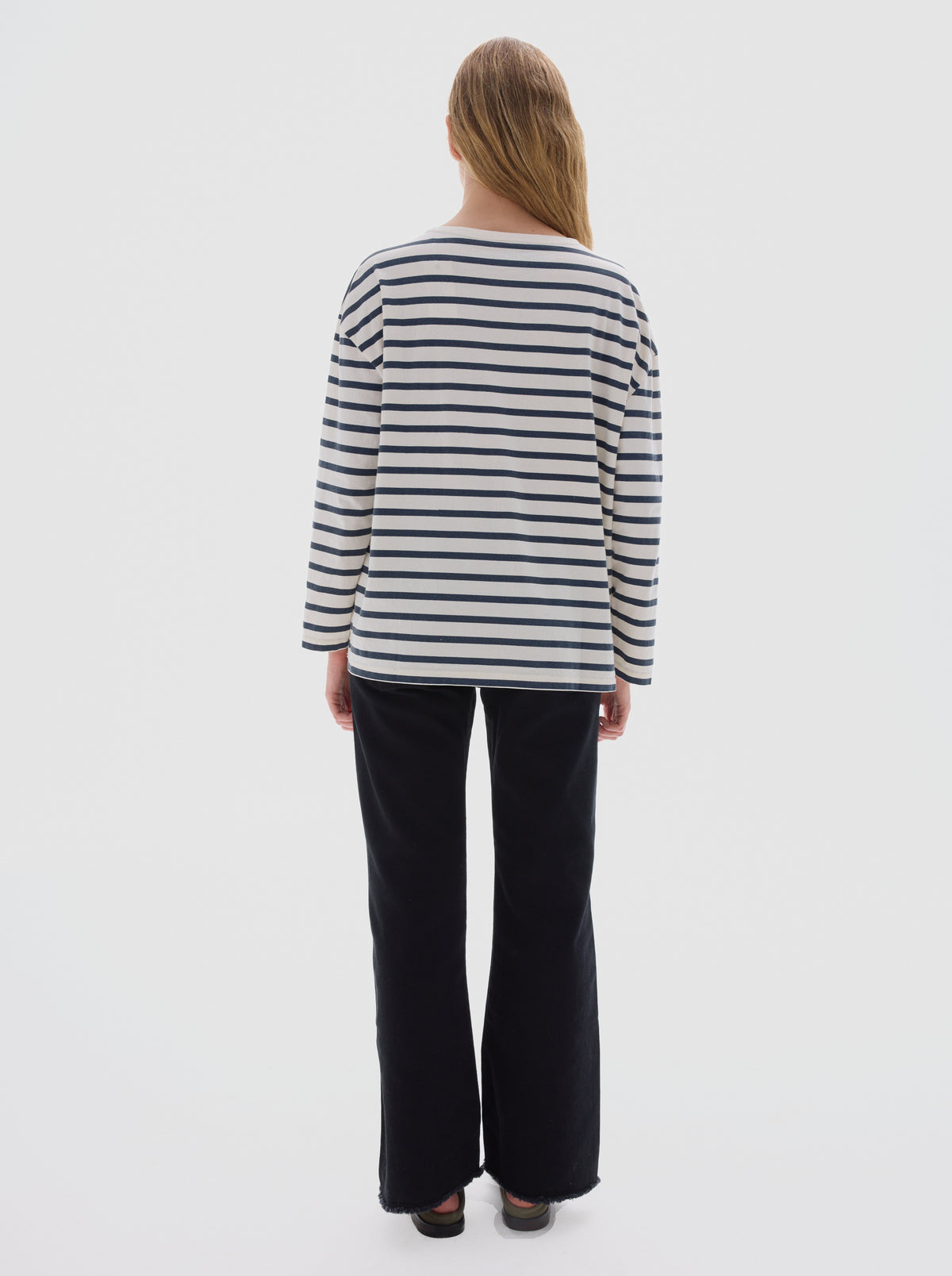 T-shirt longsleeve sailor stripes_Offwhite