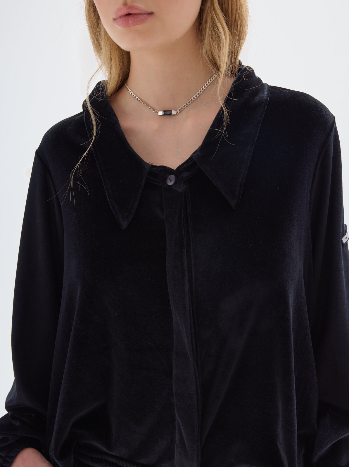 Crocker velvet blouse_black