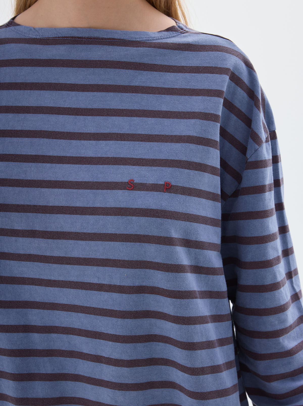 T-shirt longsleeve sailor stripes_Stone