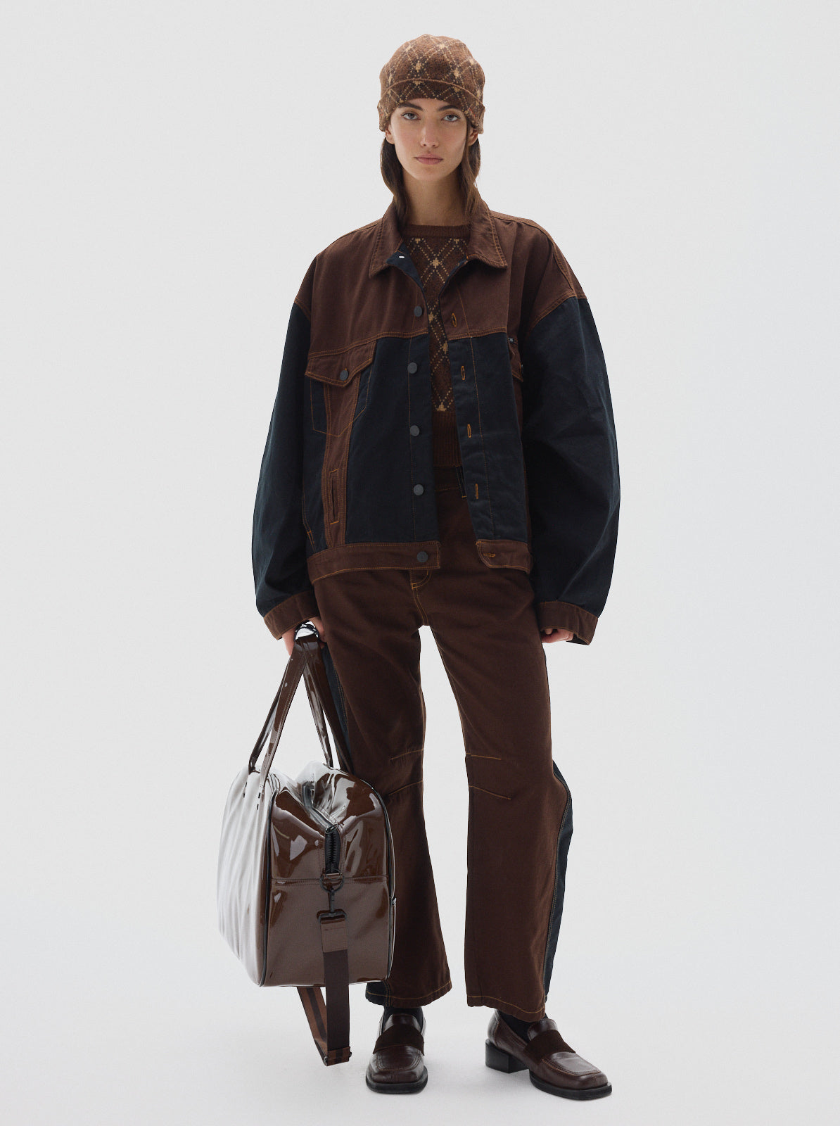 Radio cb denim jacket _brown