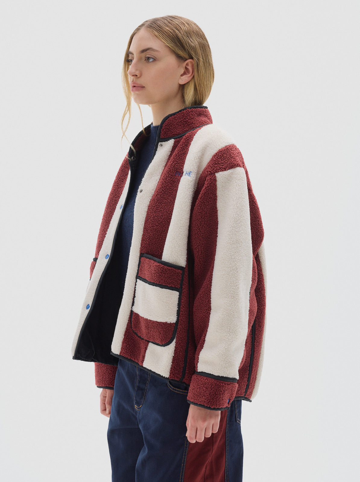 Jolie St sherpa jacket_Cherry