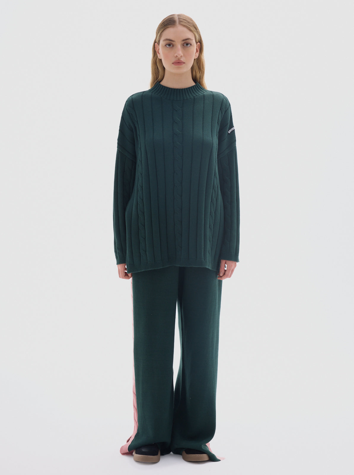 Serge cotton knit sweater_Green