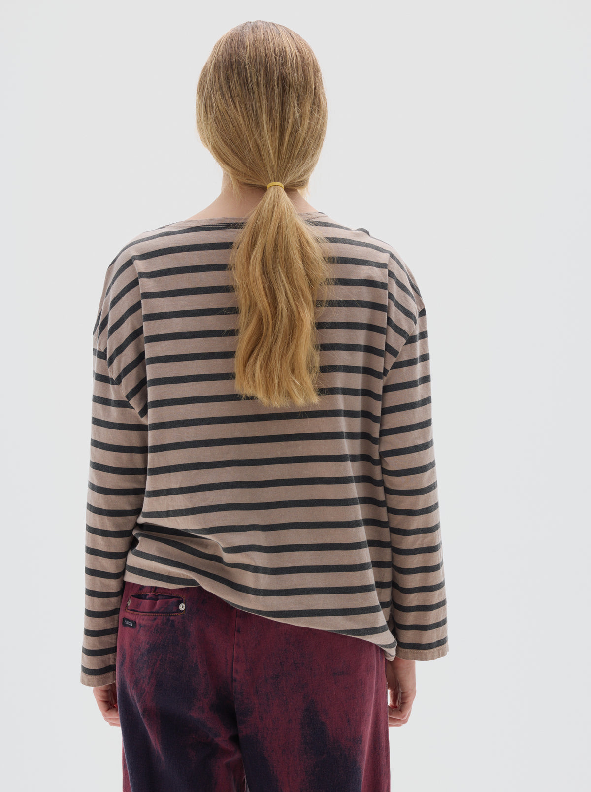 T-shirt longsleeve sailor stripes_Brown