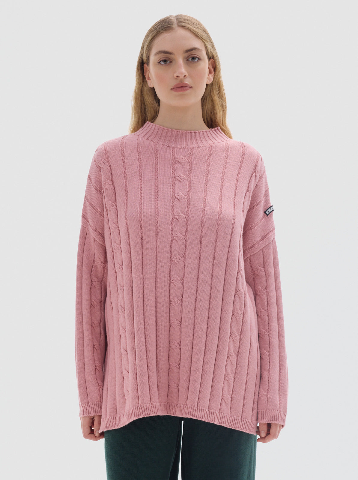 Serge cotton knit sweater_Pale pink