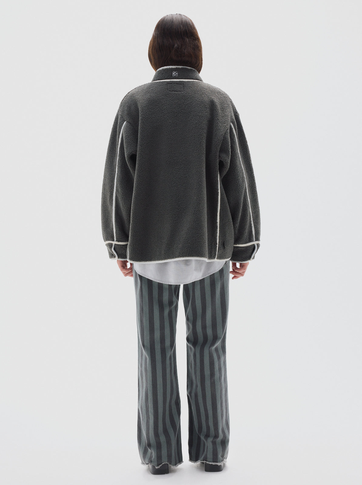 Jolie sherpa jacket_Stone gray