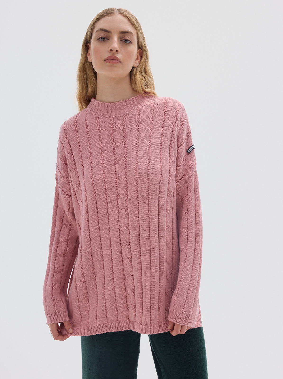 Serge cotton knit sweater_Pale pink
