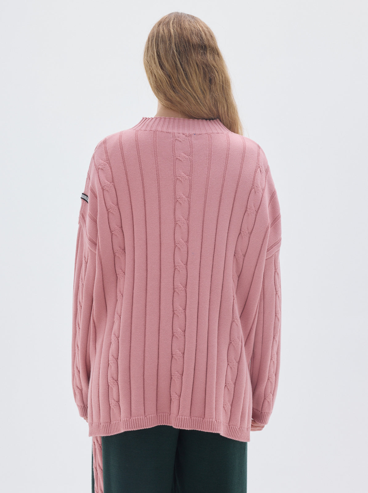 Serge cotton knit sweater_Pale pink
