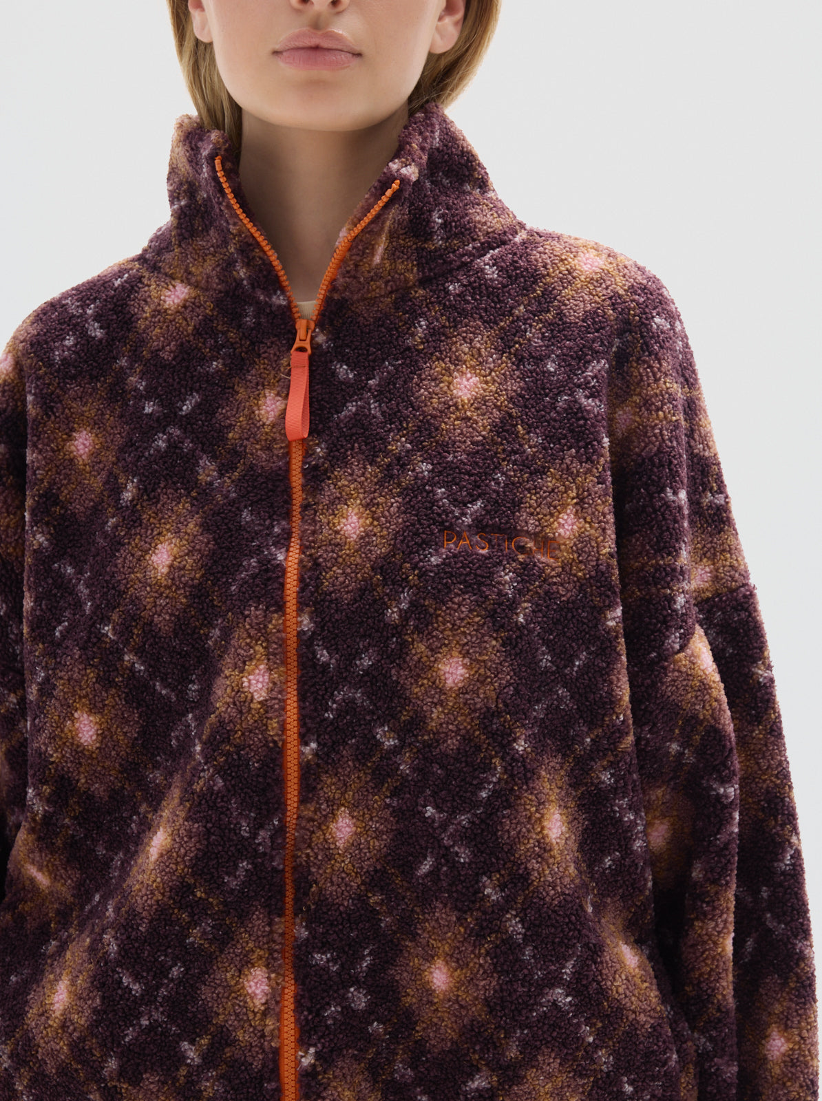 Kiddo fullprint sherpa jacket_Bordeaux