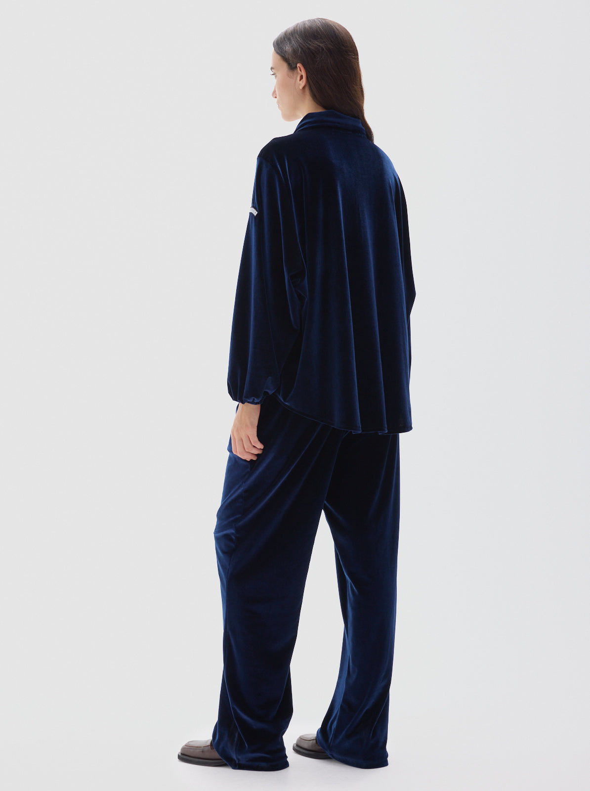 Crocker velvet blouse_blue