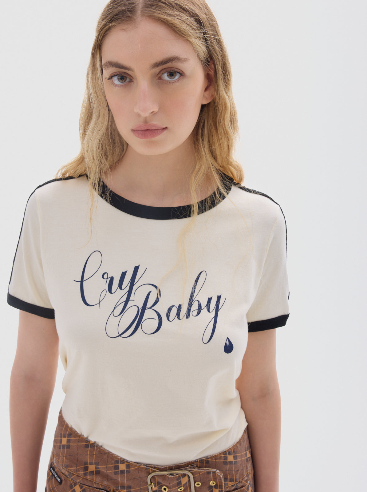 Baby cotton tee_cream